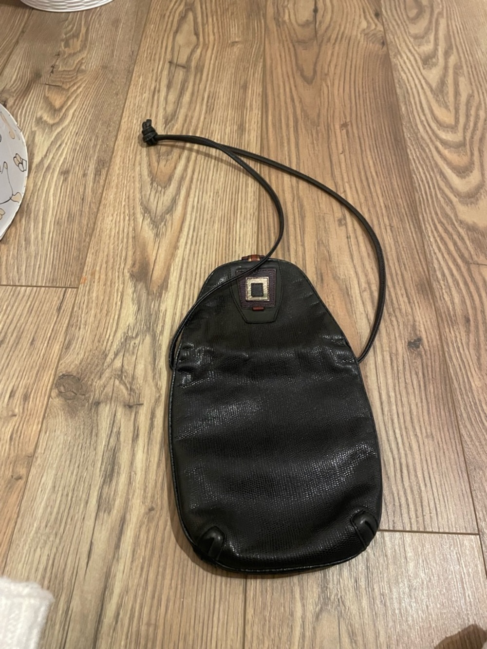 Gayle Anderson Designs Black Crossbody Sling Bag - Leather Design